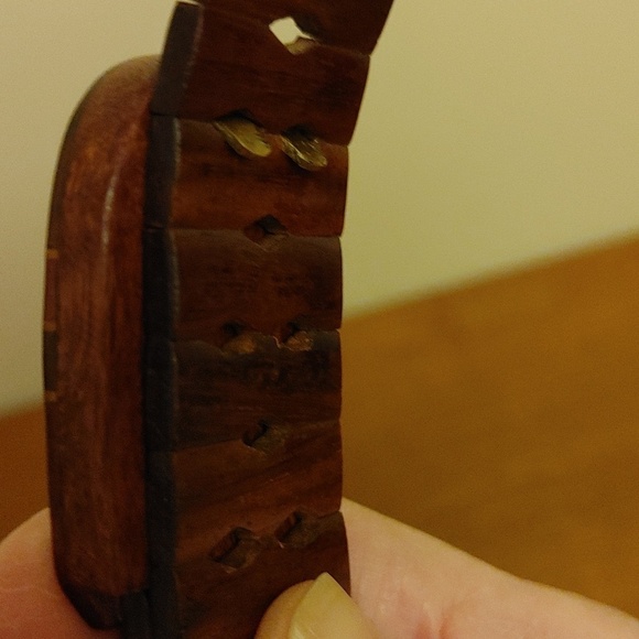 Wooden Articulated Belt w Buckle Wooden Inlay Work Size XS to S main image 7